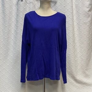 Coldwater Creek size 1X  eggplant purple Long Sleeve Top stretch soft casual